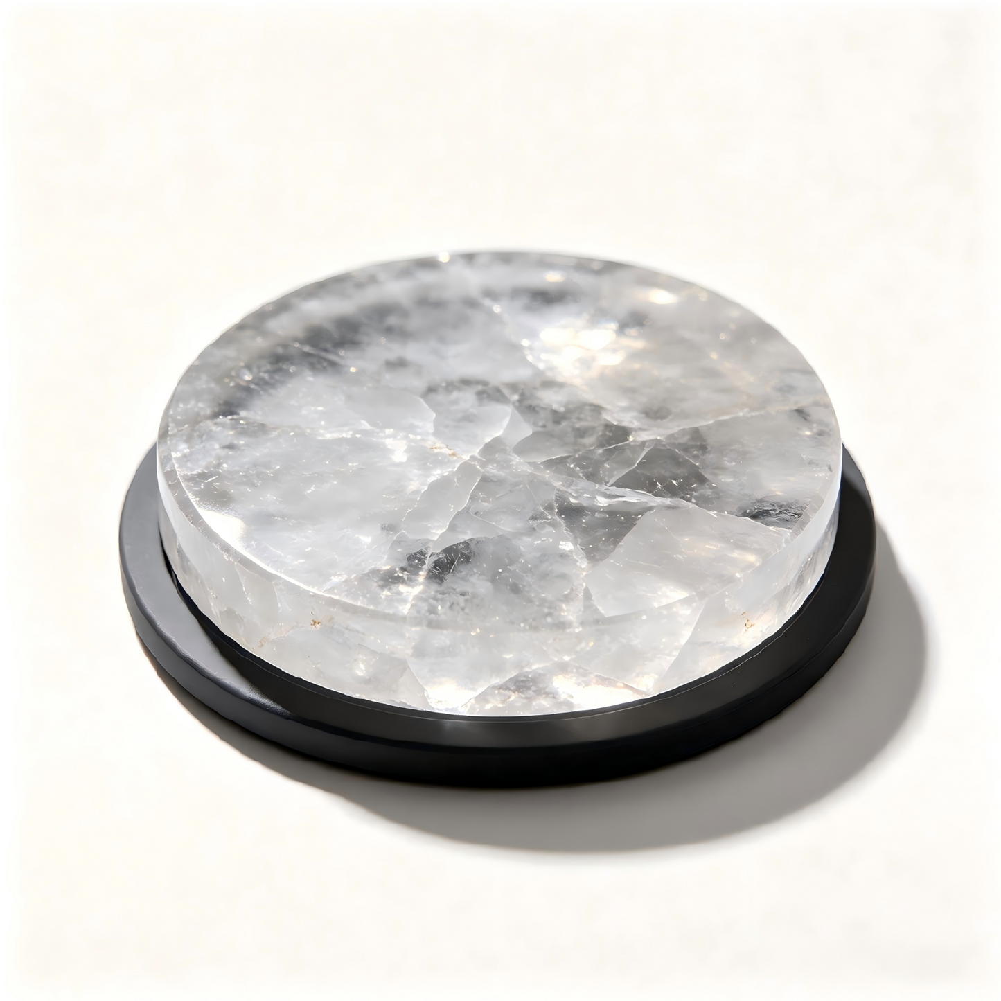 Crystal Coasters – Set of 4 | Amethyst + Rose + Smoky + Clear